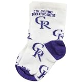Colorado Rockies White Infant Woven Team Logo 7-9 Sock
