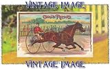2.75 inch x 2 inch (7.5 x 5cm) Acrylic Fridge Magnet Horses Good Record Vintage Image
