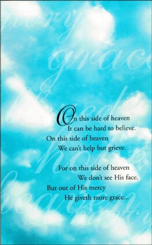 Sympathy / Bereavement Greeting Card with Music CD Inside - On This Side Of Heaven On Sale