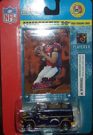 San Diego Chargers Philip Rivers NFL Diecast 2004 Hummer H2 Truck with Philip Rivers Fleer Ultra Rookie Trading Card