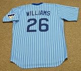 BILLY WILLIAMS Chicago Cubs Majestic Cooperstown THROWBACK Away Baseball Jersey, MEDIUM