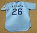 BILLY WILLIAMS Chicago Cubs Majestic Cooperstown THROWBACK Away Baseball Jersey, MEDIUM