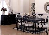 8 Piece Antique Dark Charcoal Dining Set