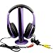 Wireless 5 in 1 Headphone ( Purple ) for Audio Device Full-channel TV PC Game Player DVD VCD MP3 MP4 CD Latpop notebook, Ipods, DVD player with 2.5mm to 3.5mm Headphone Audio Converter