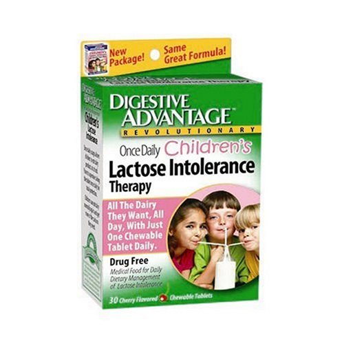 Childrens Toyshop  Health & Personal Care : Digestive Advantage Daily Dietary Management of Lactose Intolerance for Children, Chewable Tablets, Cherry Flavored, 30-Count Boxes (Pack of 3)