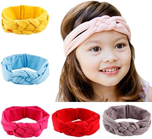 Pepa kids Baby Girl Newest Turban Headband Head Wrap Knotted Hair Band (K)