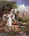 Maiden and Dragon Beautiful MUSEUM WRAP CANVAS Print with Added BRUSHSTROKES T.C. Chiu 8x10