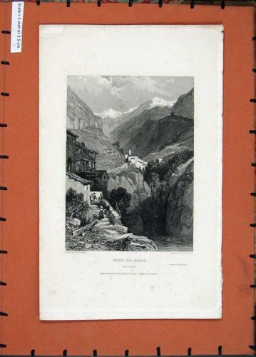 Cover image : 1832 ANTIQUE ENGRAVING FORT DE BARD VAL D'ASTA MOUNTAIN