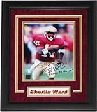 Charlie Ward Florida State Seminoles Custom Framed Autographed 8x10 Photograph with HEISMAN 93 CHAMPS Inscription