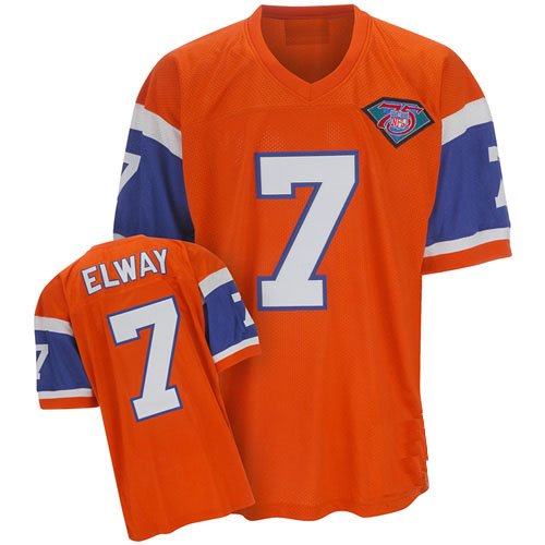 Denver Broncos 7 John Elway Throwback Orange NFL Jerseys Authentic Football Jersey Size 48-56 (Please Select the Size When You Order, Can Do Drop Shipping)