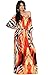 KOH KOH Womens Long One Shoulder Sexy Summer Printed Flowy Gown Boho Maxi Dress