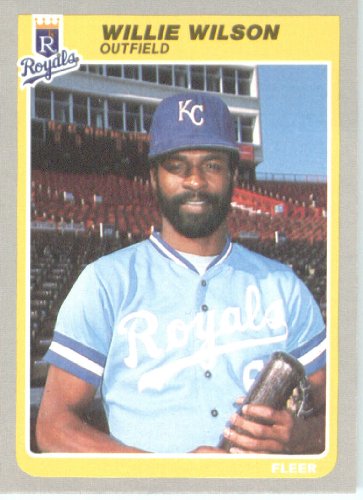 1985 Fleer # 218 Willie Wilson Kansas City Royals Baseball Card