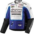 Icon Victory Hero Men's Leather Sportsbike Motorcycle Jacket - Blue