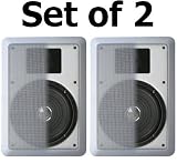 Technical Pro Custom Easy-to-install In-Wall In-Ceiling 6½ 300 watts Speakers (Set of 2)