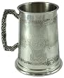 Pewter Cross Tir-Na-Tog Tankard w Celtic Crosses