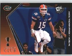 Tim Tebow - Florida Gators (Trophy Club)(Rookie Year Card) 2010 Press Pass NFL Draft Football Card Shipped in Protective Screwdown Case