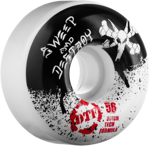 Childrens Toyshop  Toys : Bones Ditch Tech " Destroy" 56mm DTF Skateboard Wheels (Set of 4)