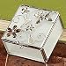 Butterfly Amber Crystal Square Glass Jewelry Box