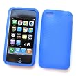 Apple iPhone 4 & 4S Skin Case Protector (AT&T) Soft Silicone "Basket Weave Texture Grip" Blue