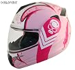 Advanced Hawk Pink Queen Dual Visor Full Face Motorcycle Helmet - Size : Small