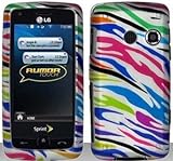 Rainbow Zebra Hard Snap On Case Cover Faceplate Protector for LG Banter Tou ....