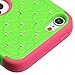 Thousand Eight(TM) iPod touch 5 (5th generation) Heavy Duty Defender Tuff Hybrid Hard Case + [FREE Touch Screen Stylus] (Diamond Pearl Green/Electric Pink)