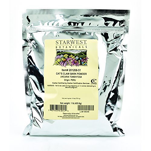 Starwest Botanicals Cat s Claw Inner Bark Powder Wildcrafted, 1 Pound