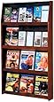 Wooden Mallet 24-Pocket Slope Literature Display, Mahogany