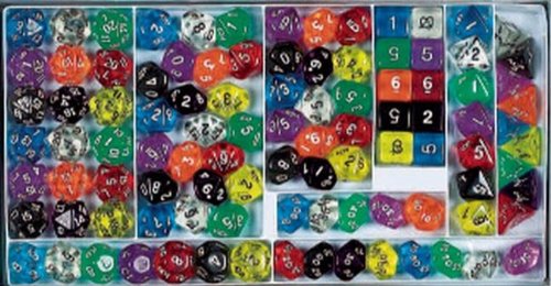 Koplow Games Polyhedral Dice Set (7-Piece), Transparent Yellow/Black