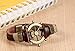 Flongo Retro Bronze Helm Men's Leather Wrap Bracelet, Best Gift, 8 inch Chain