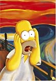 Poster Simpsons Homer Simpson Scream Edward Munch Edvard Munch Der Schrei Scream - Maxiposter - Groesse 61 x 91,5 cm