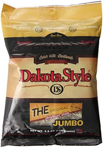 Dakota Style Original Jumbo In-Shell Sunflower Seeds, 5.5 Ounce (Pack of 12)