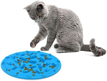 Hoison 1pc Pet Slow Feed Dog Cat Bowl, Jungle Play Design, Lose Weight, Slow Down Eating, Random Color - S