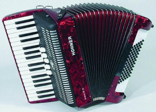 Hohner Bravo III Continental Tremolo Accordion - Red Pearl
