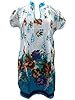 Womans Indian Kurta Multicolor Tunic Printed Mandarin Collar Kurti Large