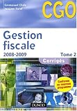 Gestion fiscale CGO Processus 3 : Tome 2, Corrigés