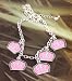 Fashion necklace design 569 pink crowns with fleur de lys