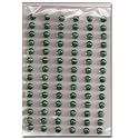 Selbstklebende Glitter-Halbperlen 6mm 84 St&uuml;ck gr&uuml;n