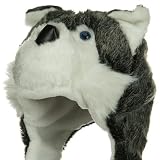 Fleece ML Animal Hat - Wolf Charcoal W04S49F
