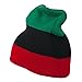 JFH GROUP Pan African Colors Unisex Striped Beanie Skull Cap (Green Black Red)