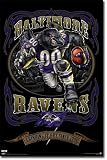 Baltimore Ravens NFL Team Mascot Poe Poster 22x34
