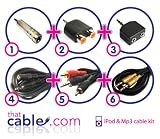 IPOD CABLE/ADAPTER ACCESSORY KIT, PERFECT FOR CARS, SPEAKERS, AMPLIFIERS AND GENERAL USES!