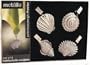 Seashell Pewter Tablecloth Weights - Set of 4