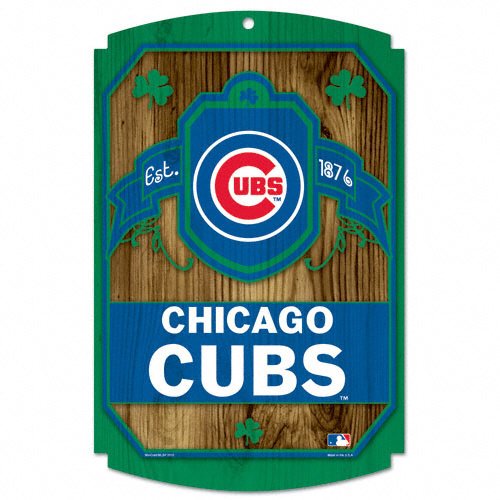 MLB Chicago Cubs 11-by-17 Wood Sign 