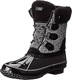 Khombu Women's Jilly KH Cold Weather Boot, Black Sweater, 10 M US