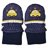 2016年 冬物 防寒 くるま刺繍 スノー手袋 ミトン グローブ くるま刺繍-イエロー◇1-2才