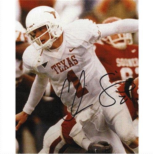 Chris Simms Autographed Texas Longhorns (White Jersey) 8x10 Photo