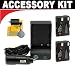 2 CTA Replacement Pentax D-LI50 Sigma BP-21 or Minolta NP-400 Batteries and Mini Battery Charger for the Pentax K10D Sigma SD14 Minolta Maxxum 5D and 7D Digital SLR Cameras