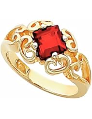 10K Yellow Gold Chatham Created Ruby Ring