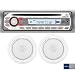 Sony CDXM10 Marine CD Receiver Slot and XSMP1610W Pair Sony Marine 6.5-Inch Dual Cone Speakers